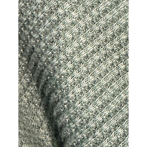 Maurices Woman Small Fair Isle Mock Neck Mixer Long Sleeve Shirt Waffle Thermal - Picture 3 of 7